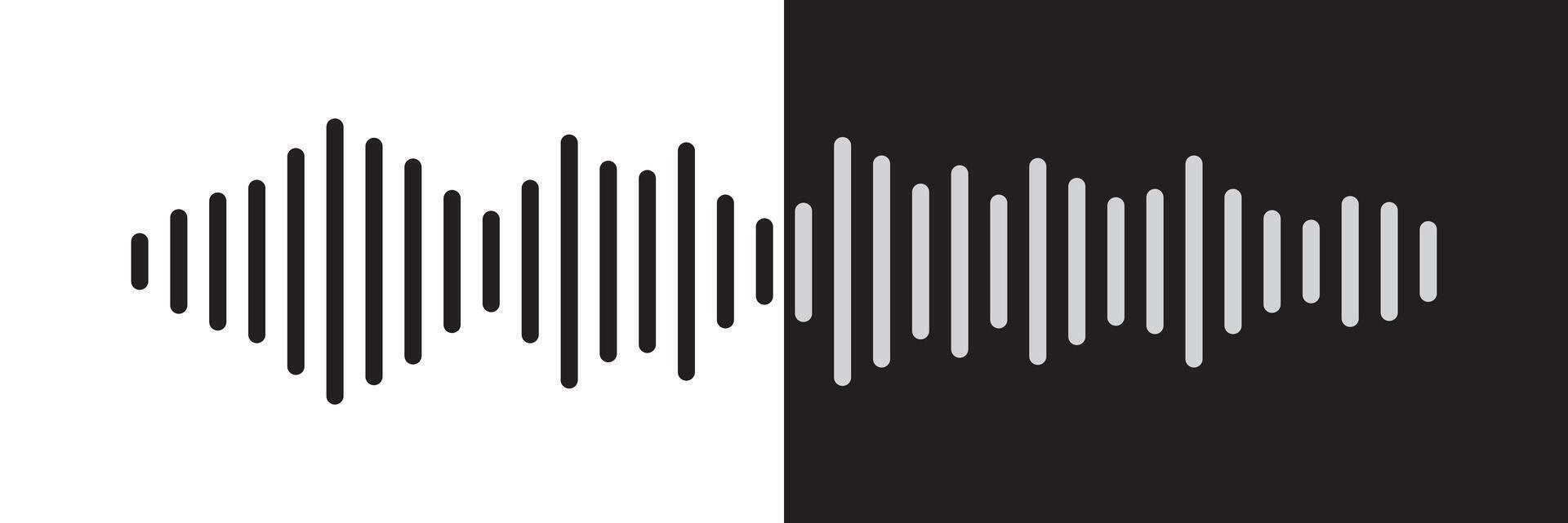 radio Wave icon. Monochrome simple sound wave on transparent background. sound wave icon. vector