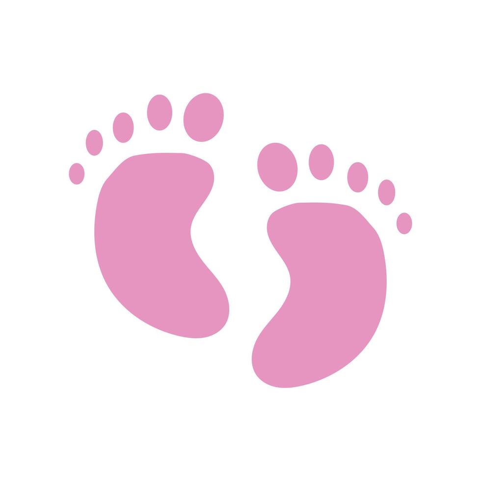 silhouette of baby feet icon vector