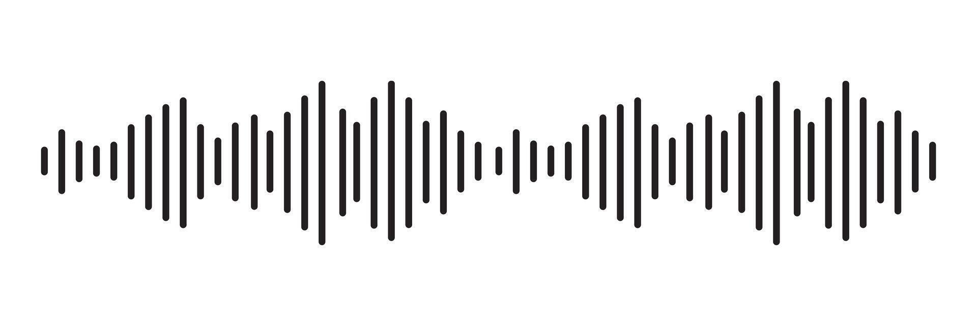 Sound Wave Symbol of Equaliser. white on background. Gradient Illustration Design. vector