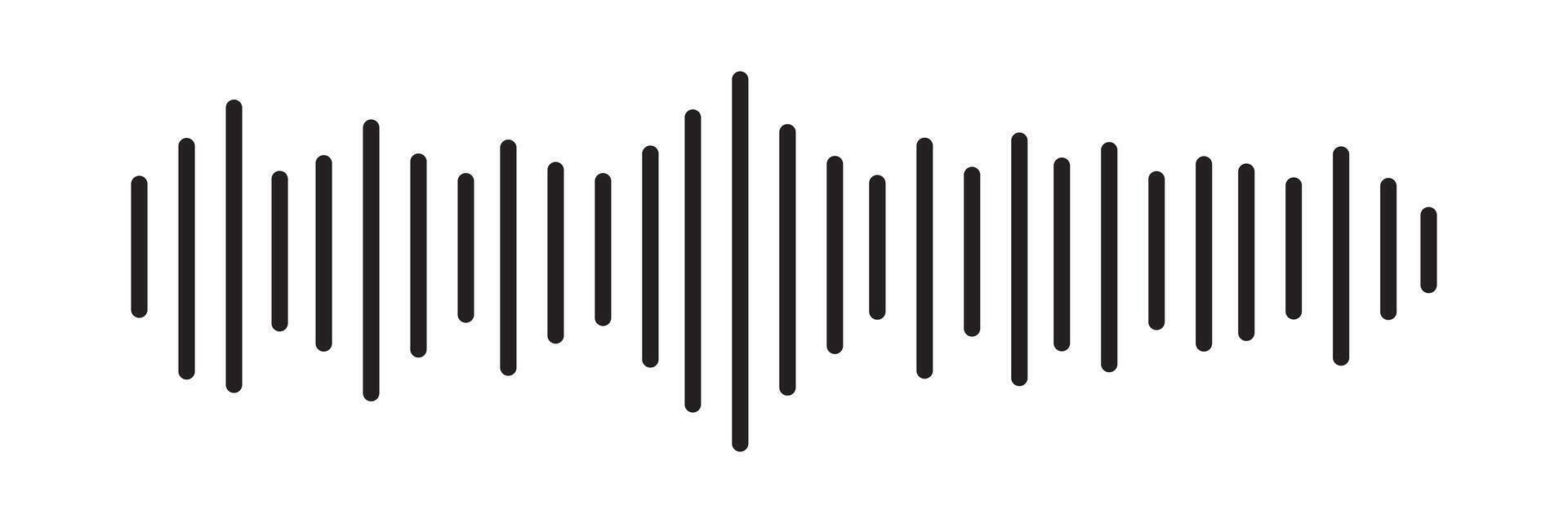 Parallel lines creating a modern sound wave graphic design element vector