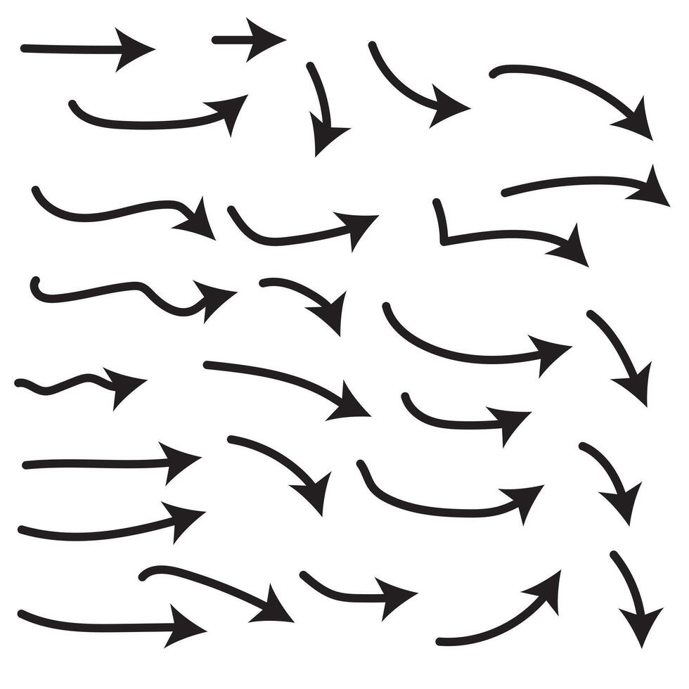 Set of arrow line icon design vector