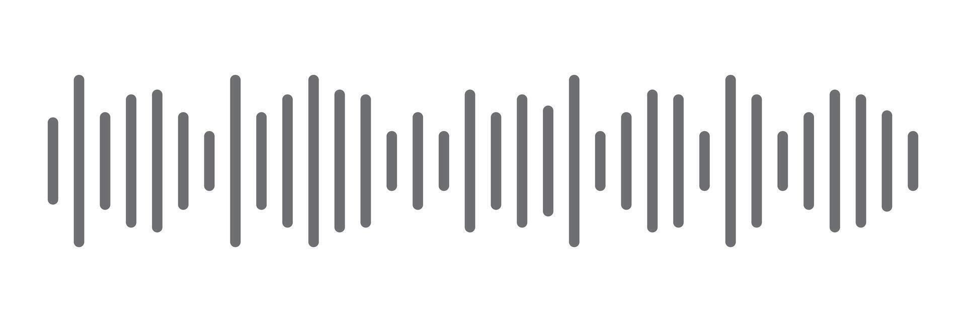 Audio waves icon. Voice message and sound representation vector