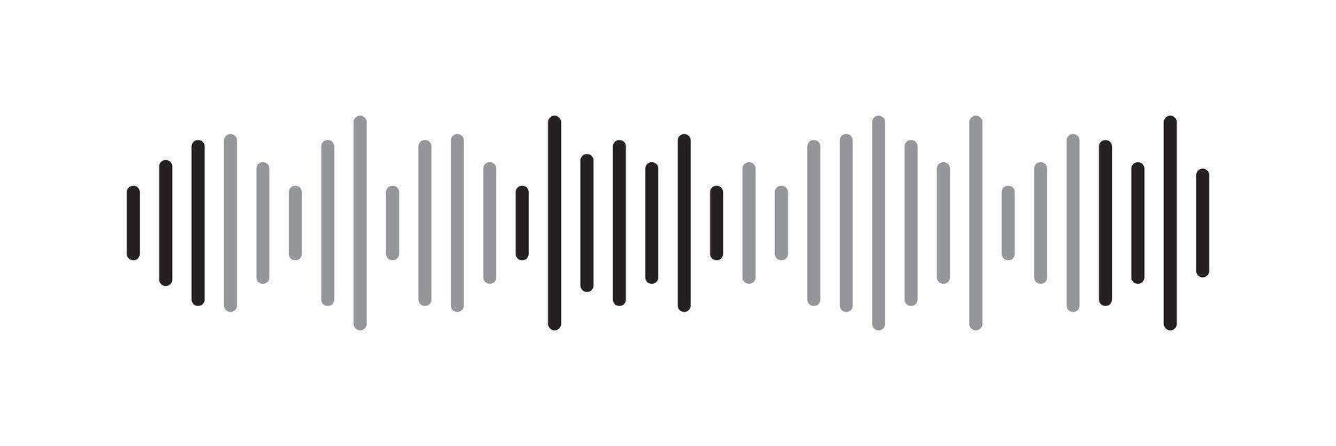 Dynamic vertical lines illustrating sound waves and audio frequencies vector