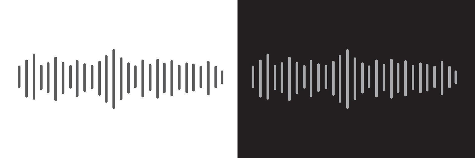 Parallel lines creating a modern sound wave graphic design element set vector