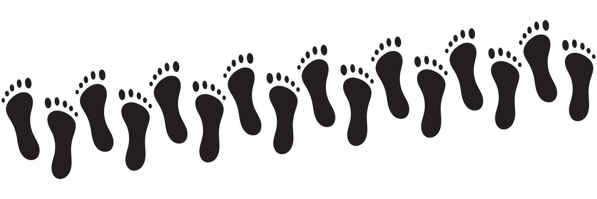 Set of human footprints icon vector