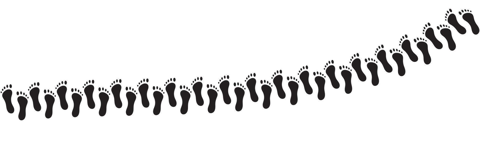 Colorful baby footprint icon set on a white background vector