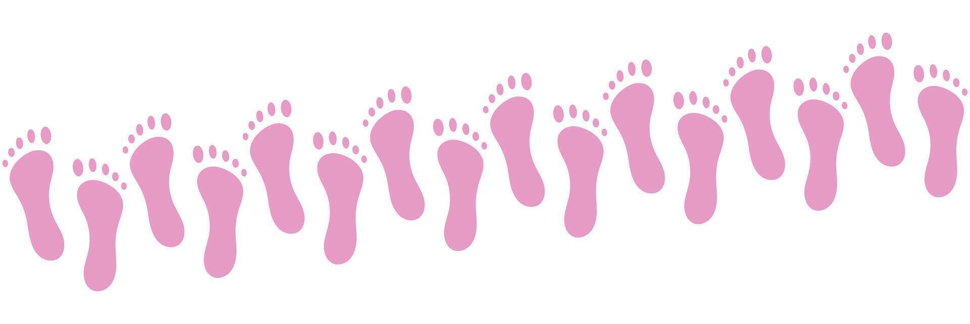 Baby boy footprints icon set vector