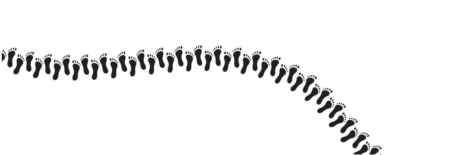 bunny foot print trace frame with copy space for text or design vector