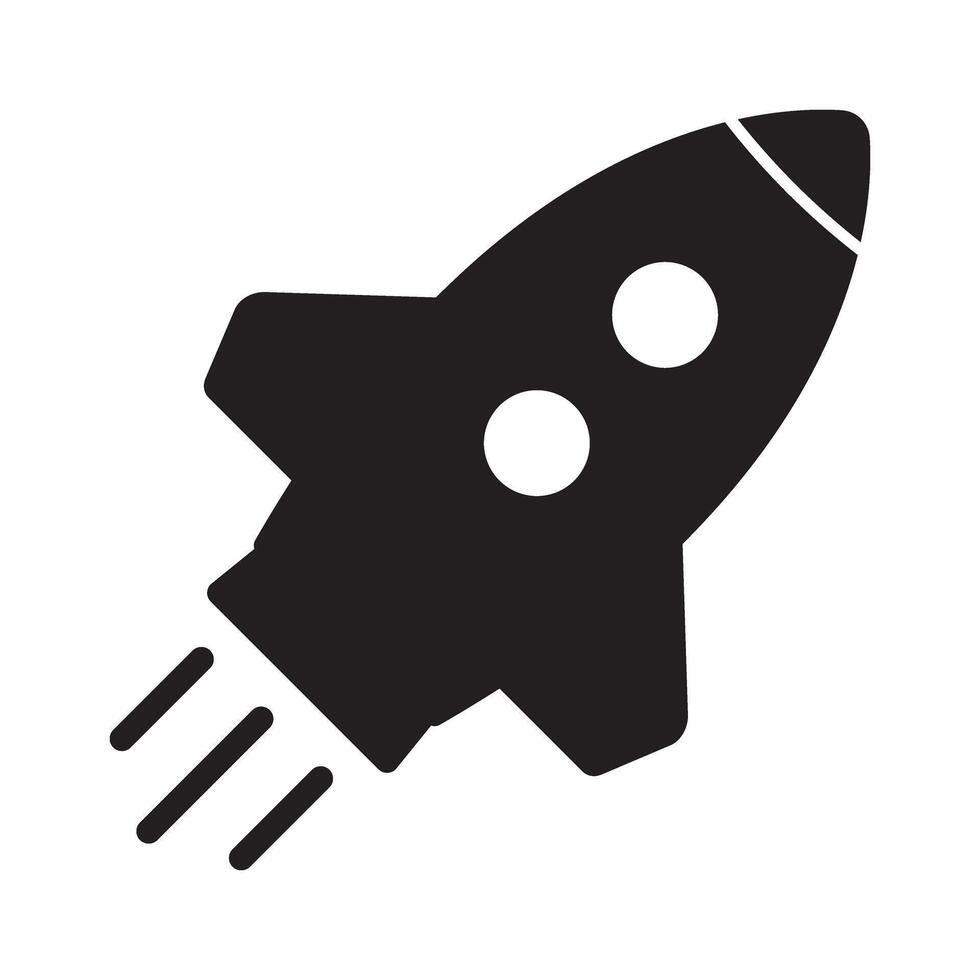 Startup icon. Cartoon rocket icon. vector