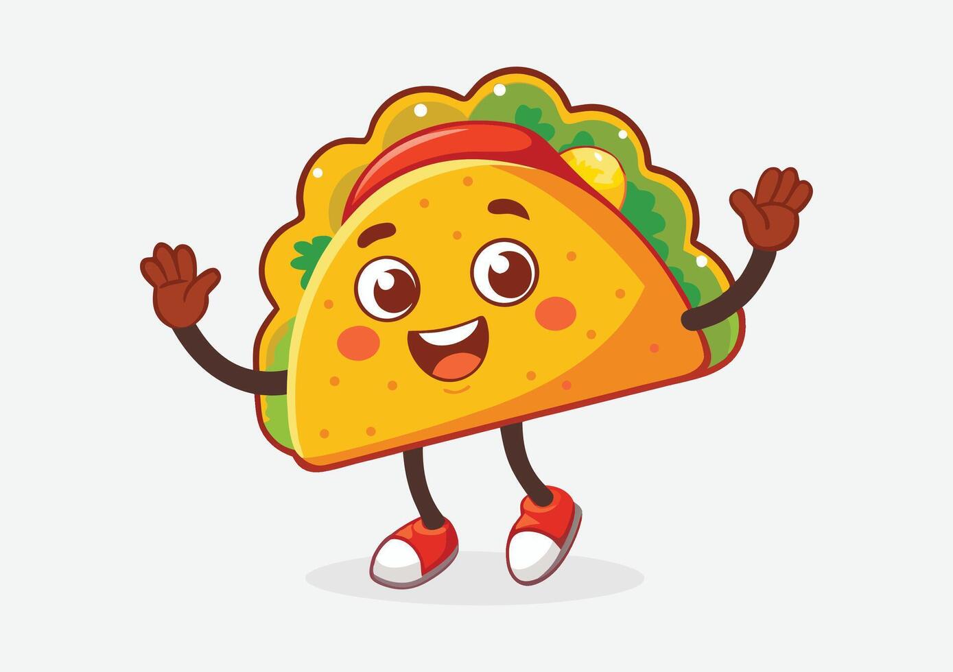 taco cartoon character vector