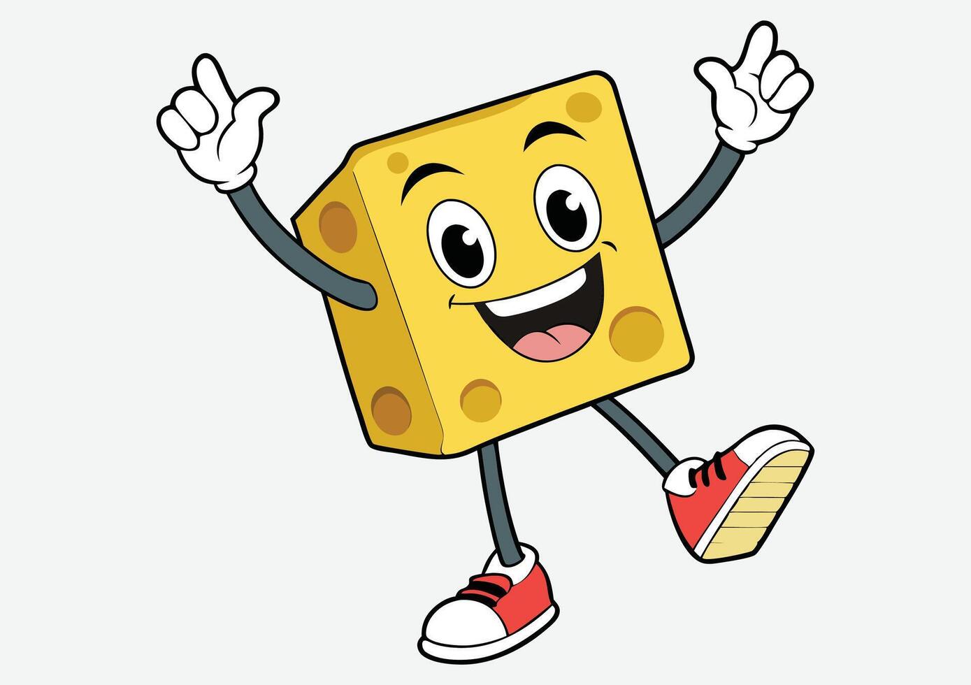 cute cheese cartoon with expressions. vector