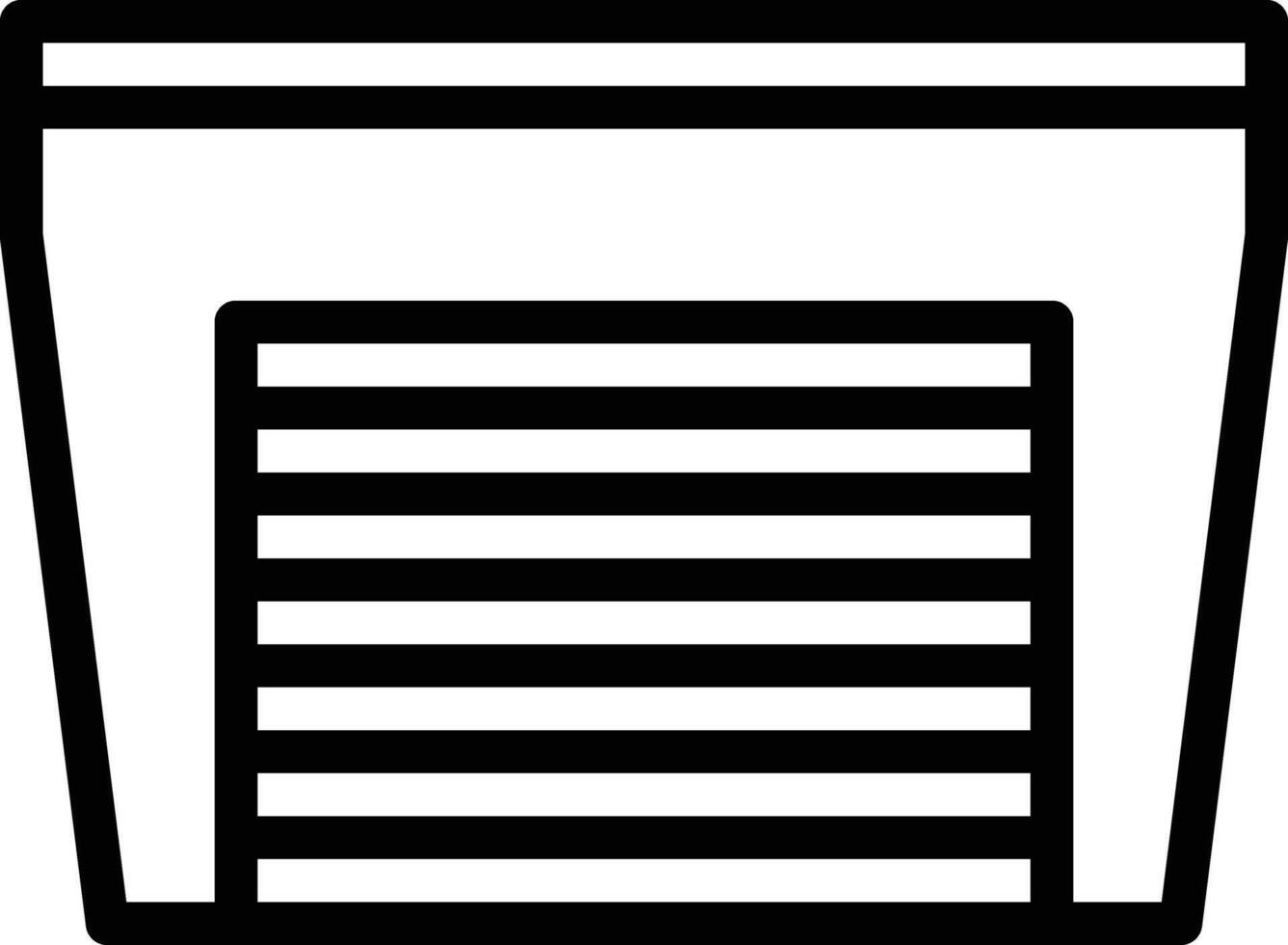 garage icon line illustration , car home vector