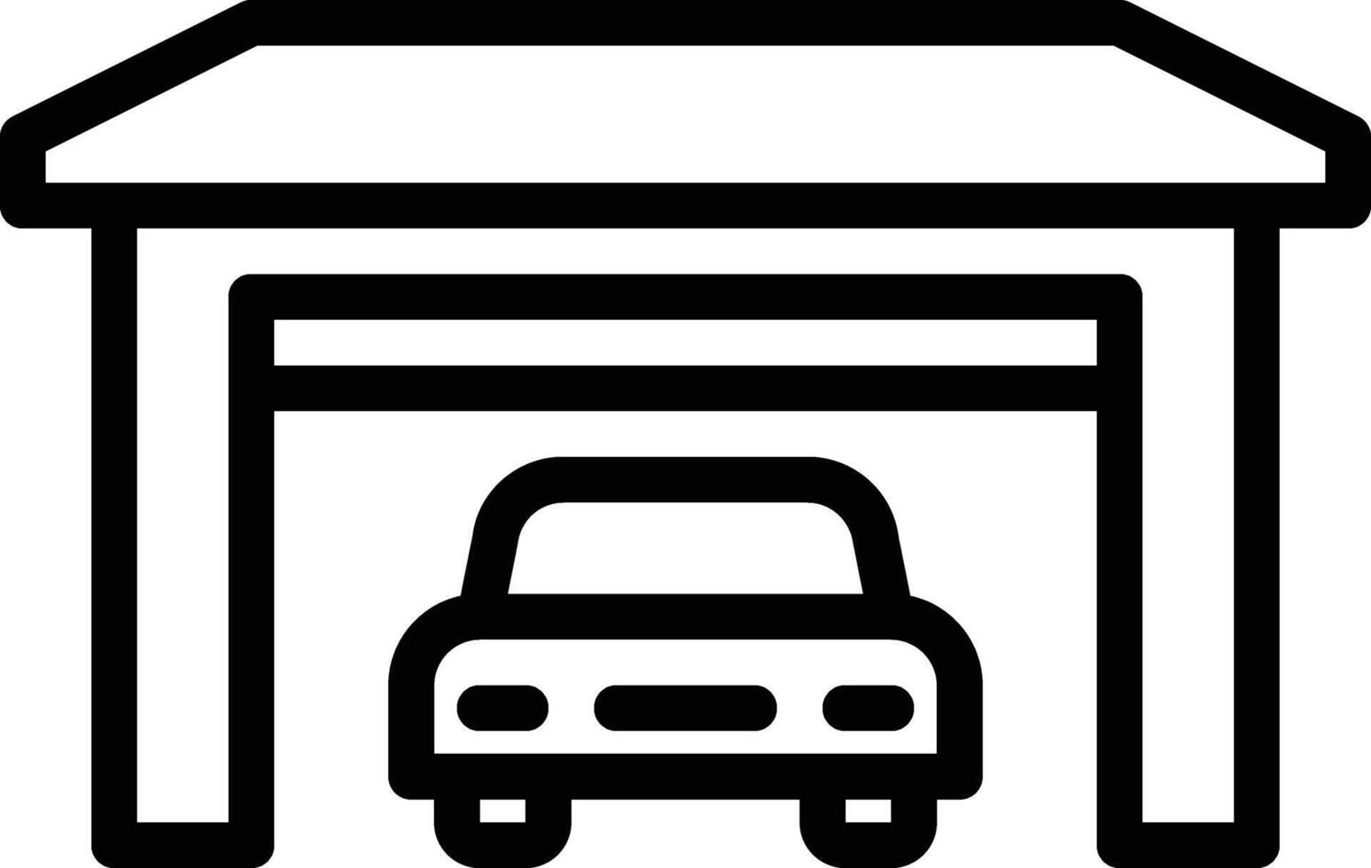 garage icon line illustration ,home car vector