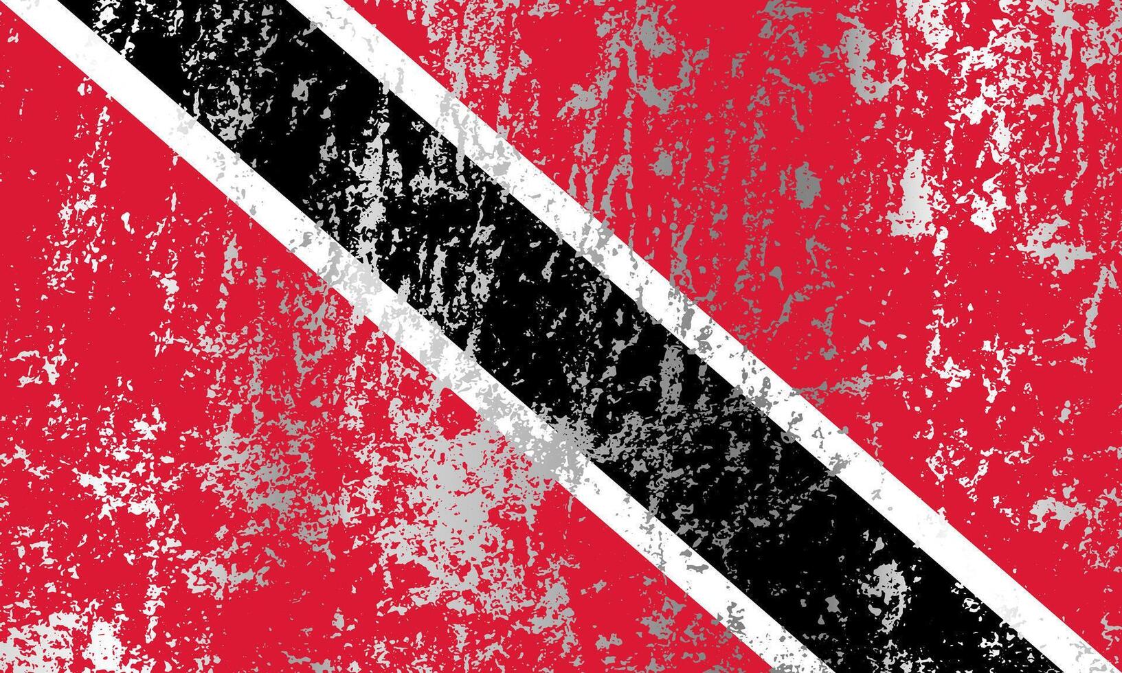 Trinidad and Tobago flag with grunge effect. vector