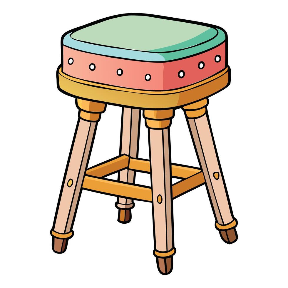 Elegant Makeup Stool Illustration Design vector