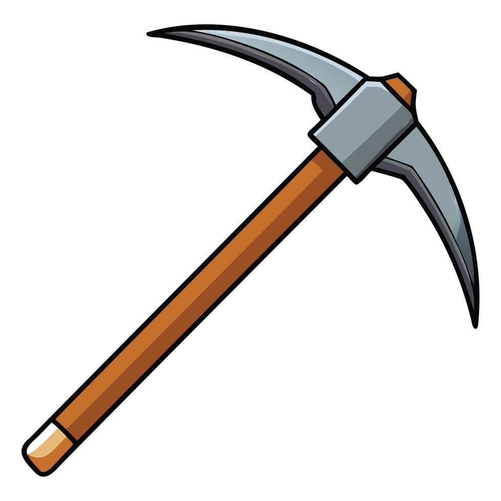 Sharp Iron Pickaxe Graphic Design vector