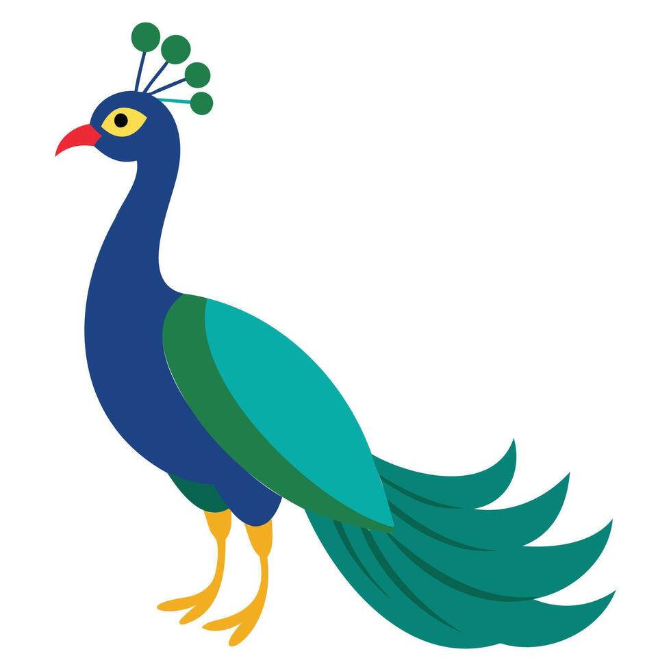 Majestic Peacock Illustration Design vector