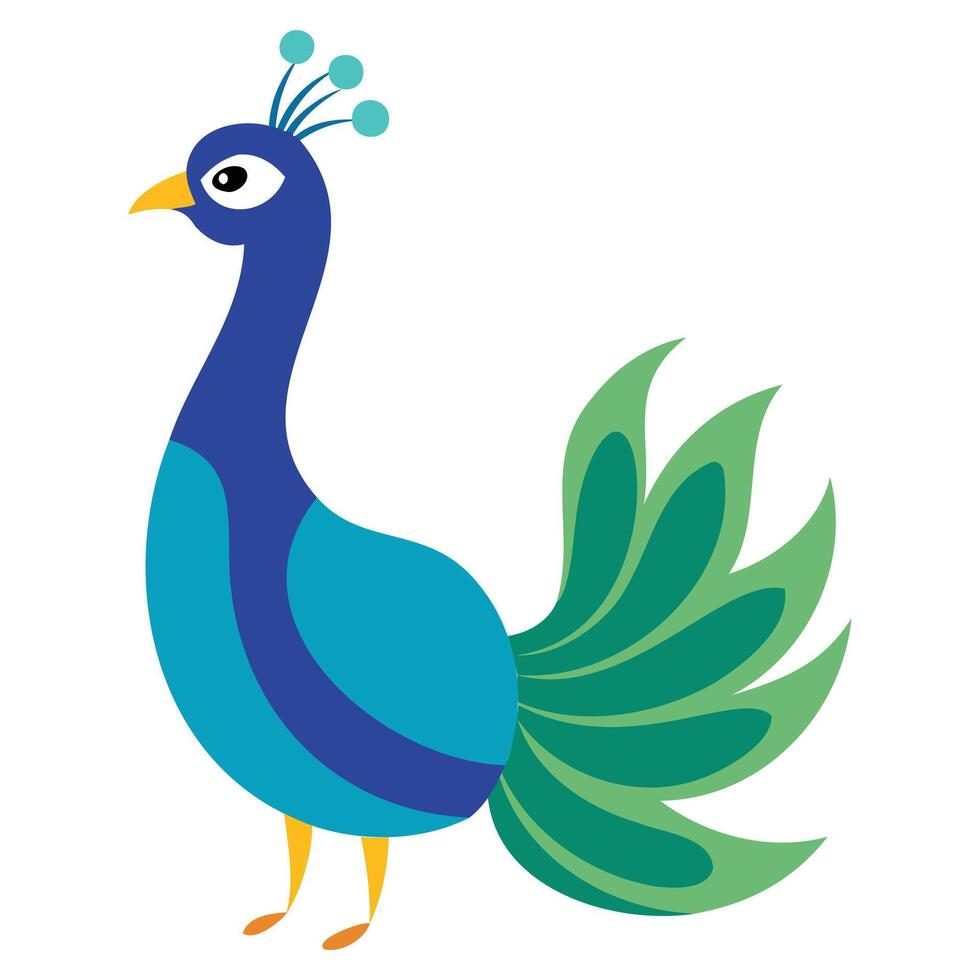 Decorative Peacock Animal Poster Template vector
