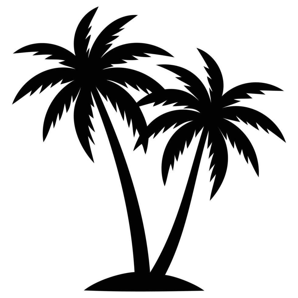 Island Palm Tree Graphic Artwork vector