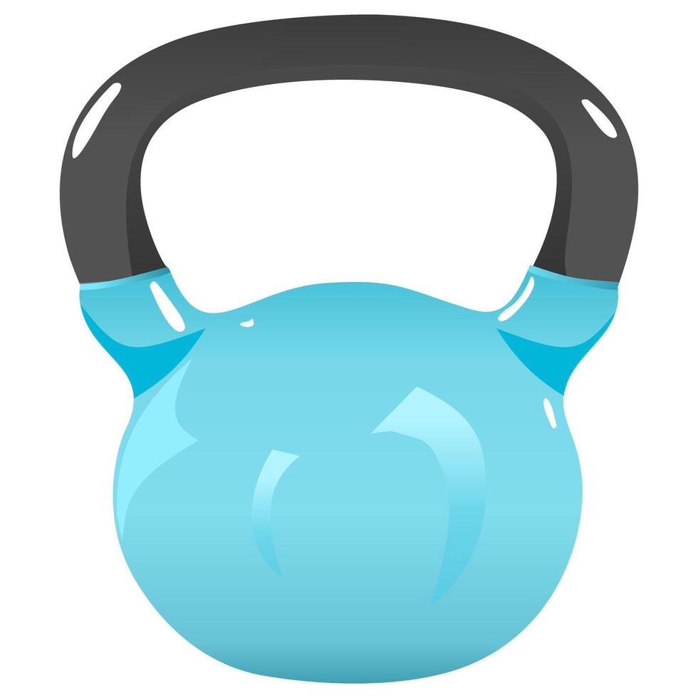 Simple Fitness Dumbbell in Flat Design Style vector