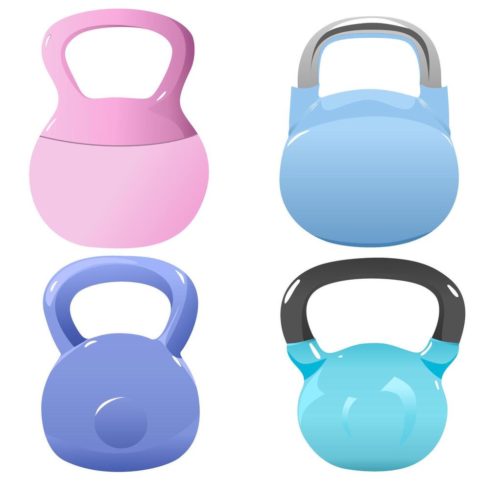 Flat Design Illustration of Gym Dumbbell Icon vector