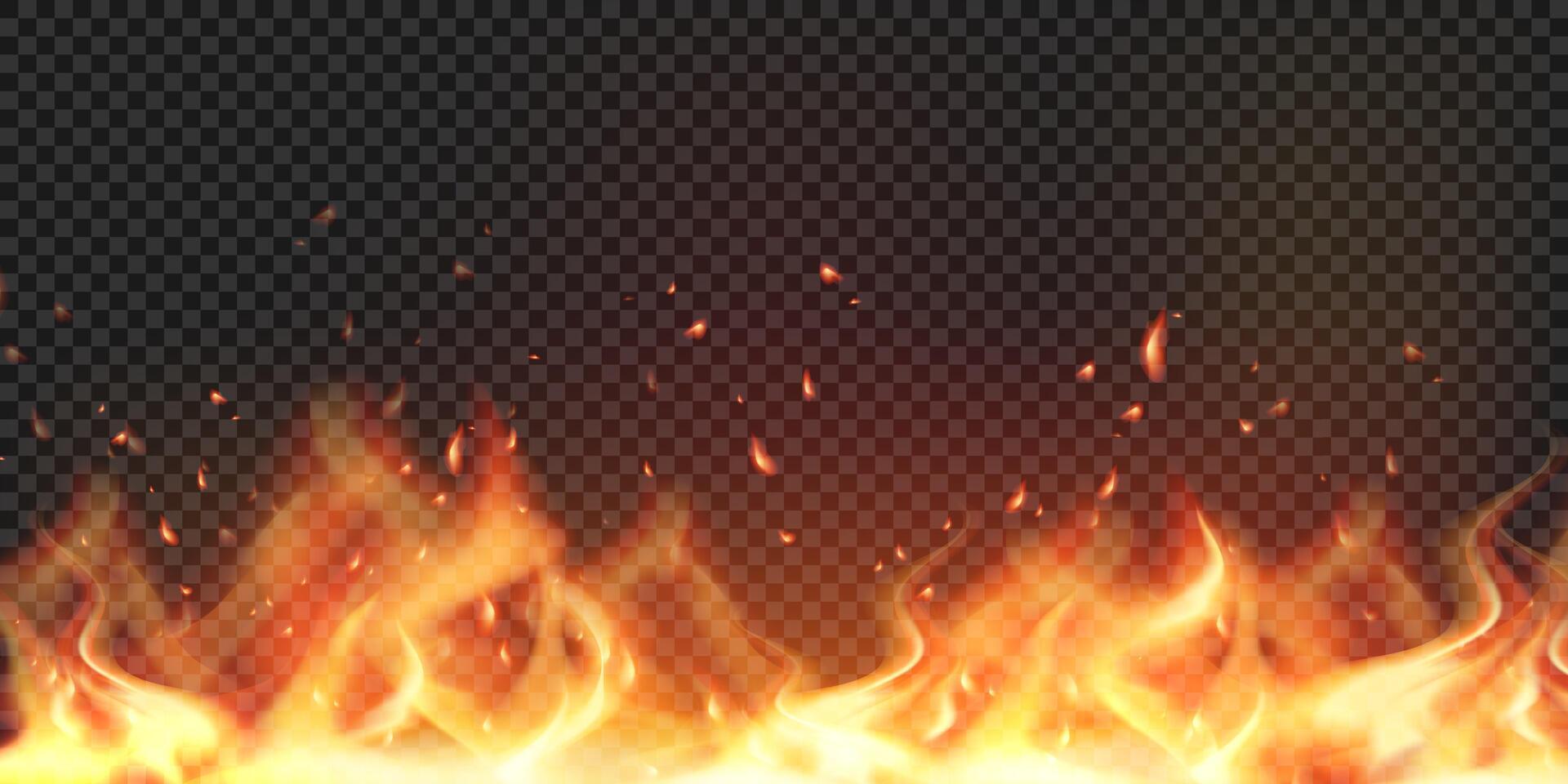 Flame with smoke vector