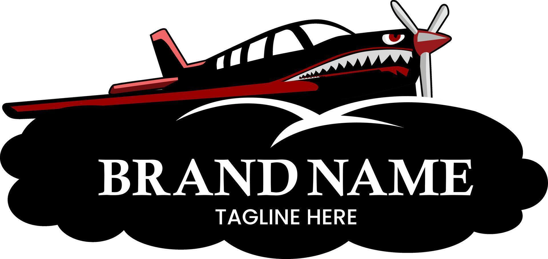 aeroplane idea logo design vector
