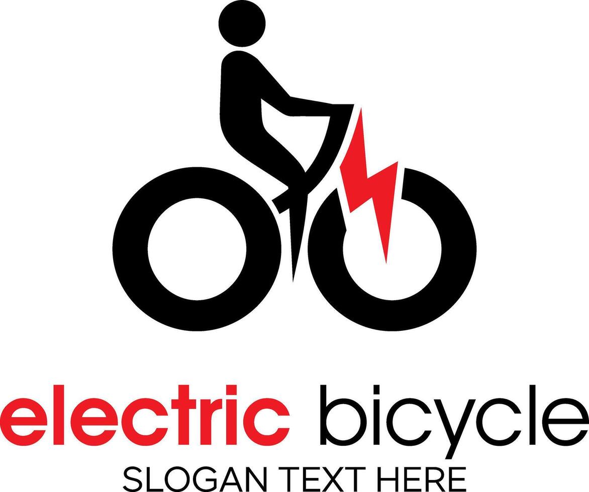 electric bicycle idea logo design vector