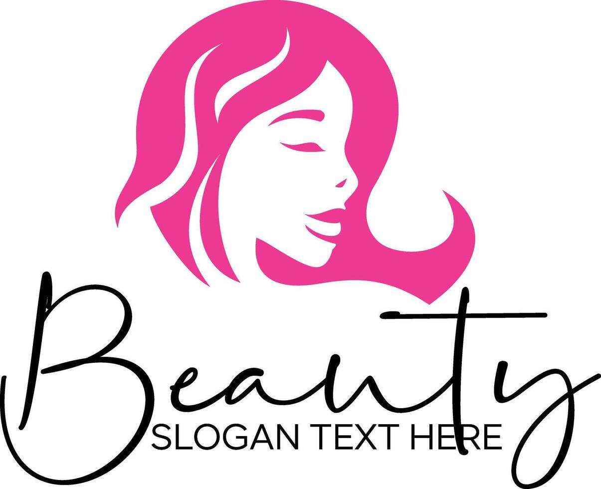beauty pink idea logo design vector