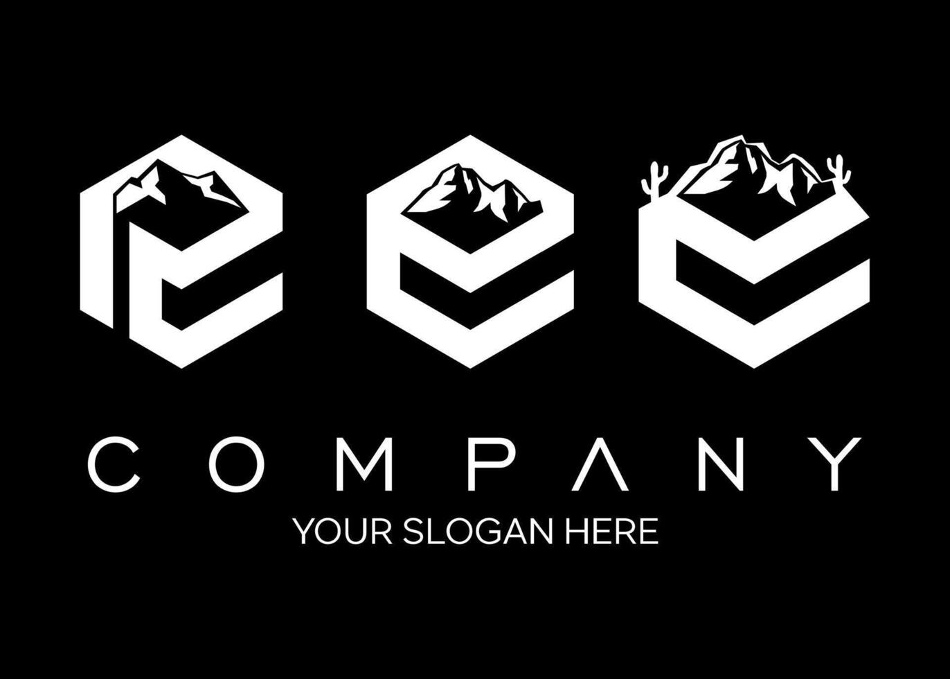 e mountain odea logo design vector