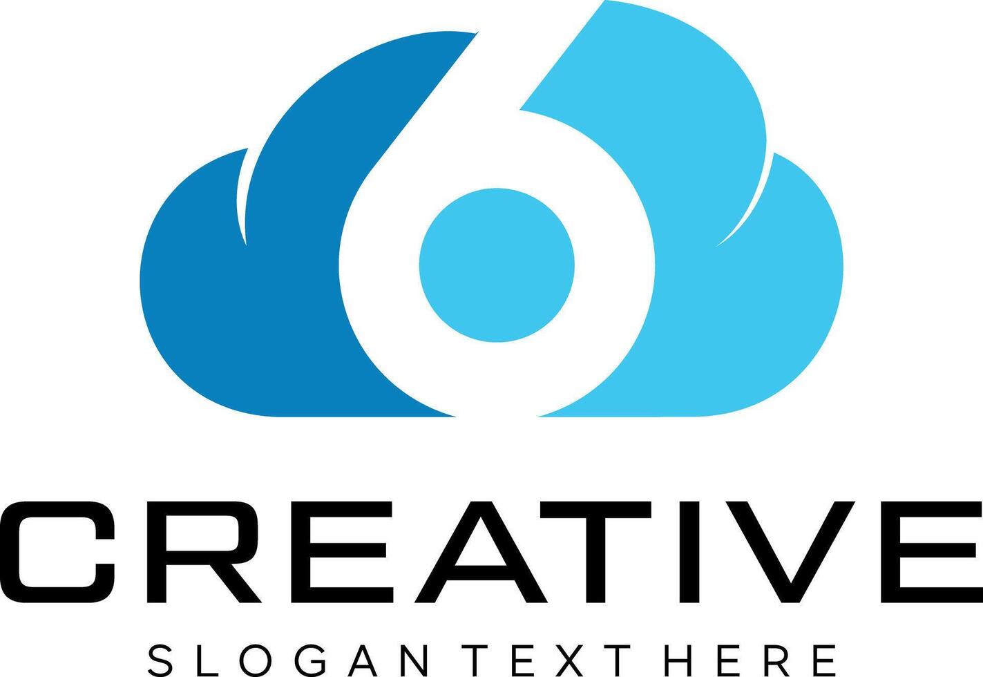 6 cloud idea logo design vector