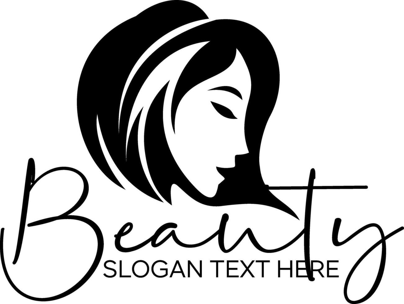 beauty black idea logo design vector