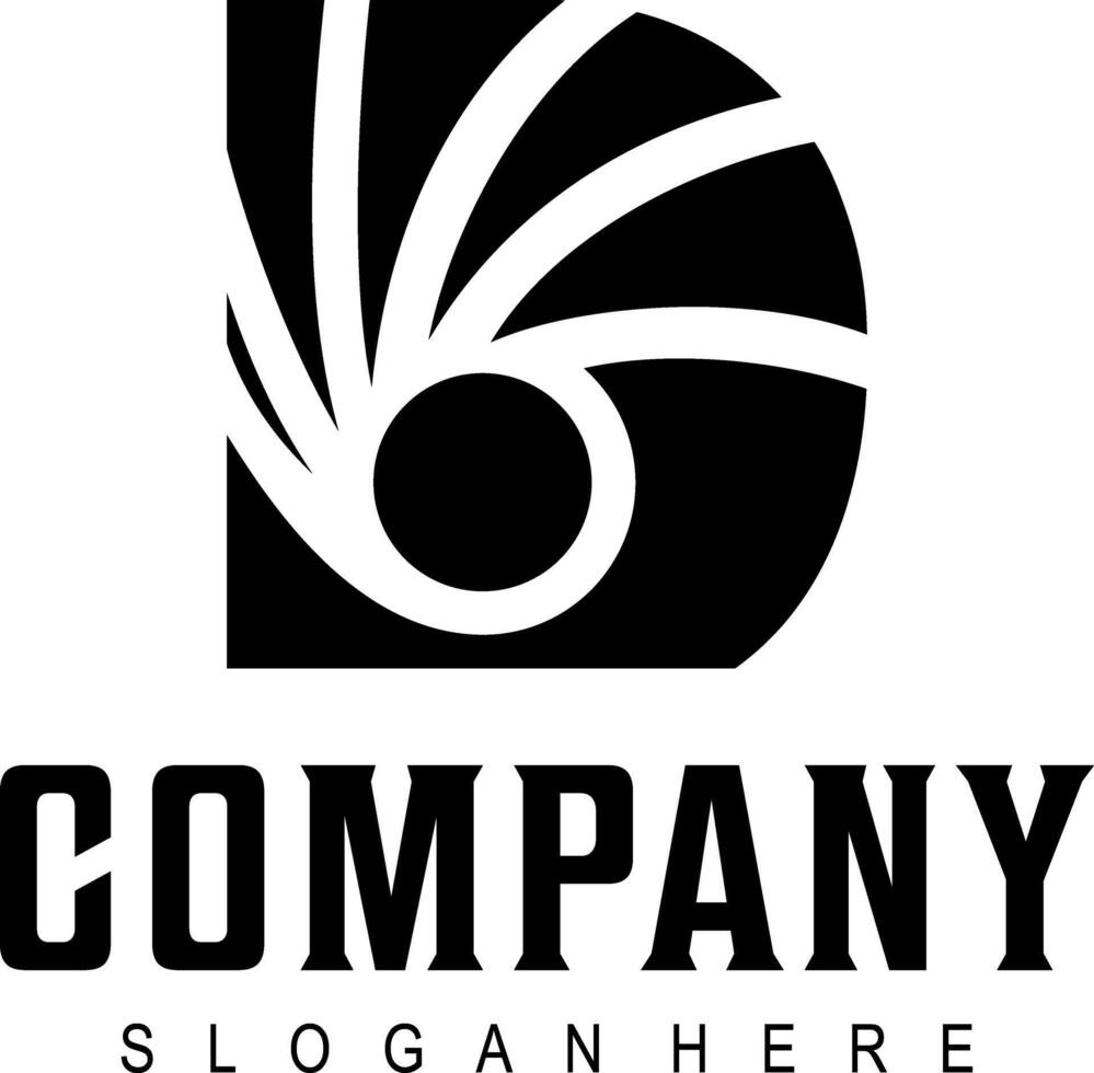 initial d hole idea logo design vector