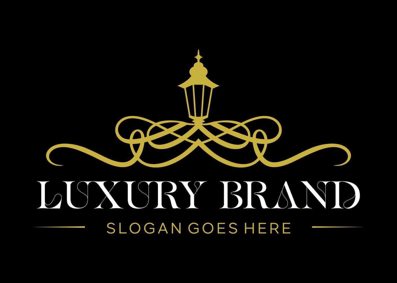ornament luxury gold logo design vector
