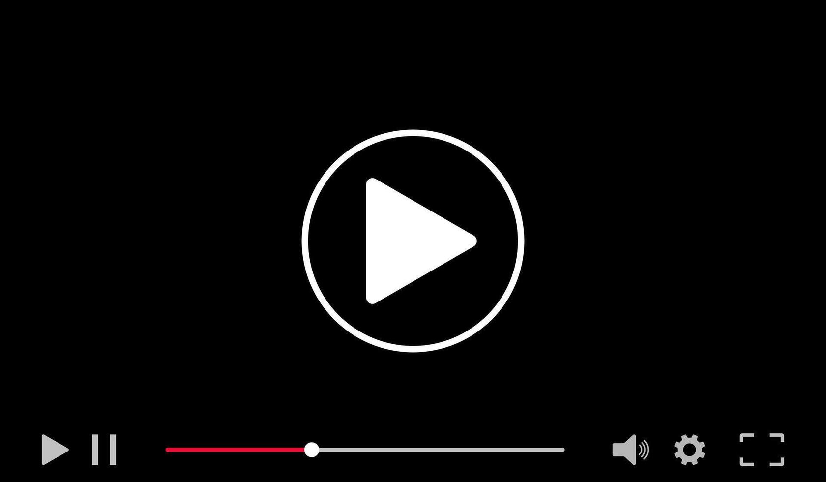 Multimedia player template. Online broadcasting. interface and navigation icons. social media interface. vector