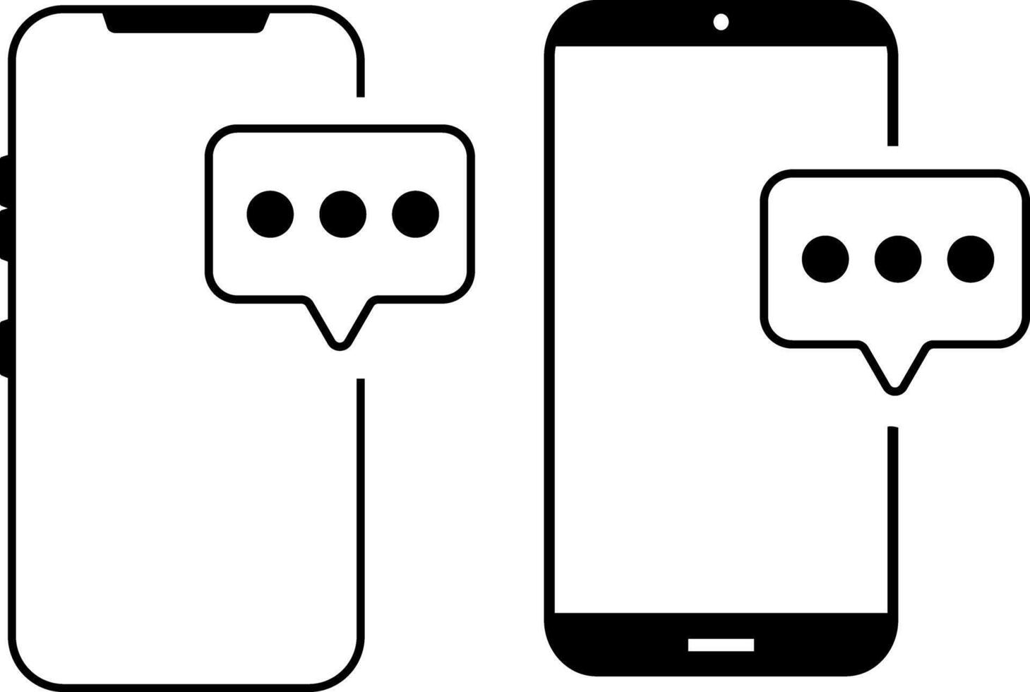 Phone message icon. incoming sms symbol. Social media messages vector