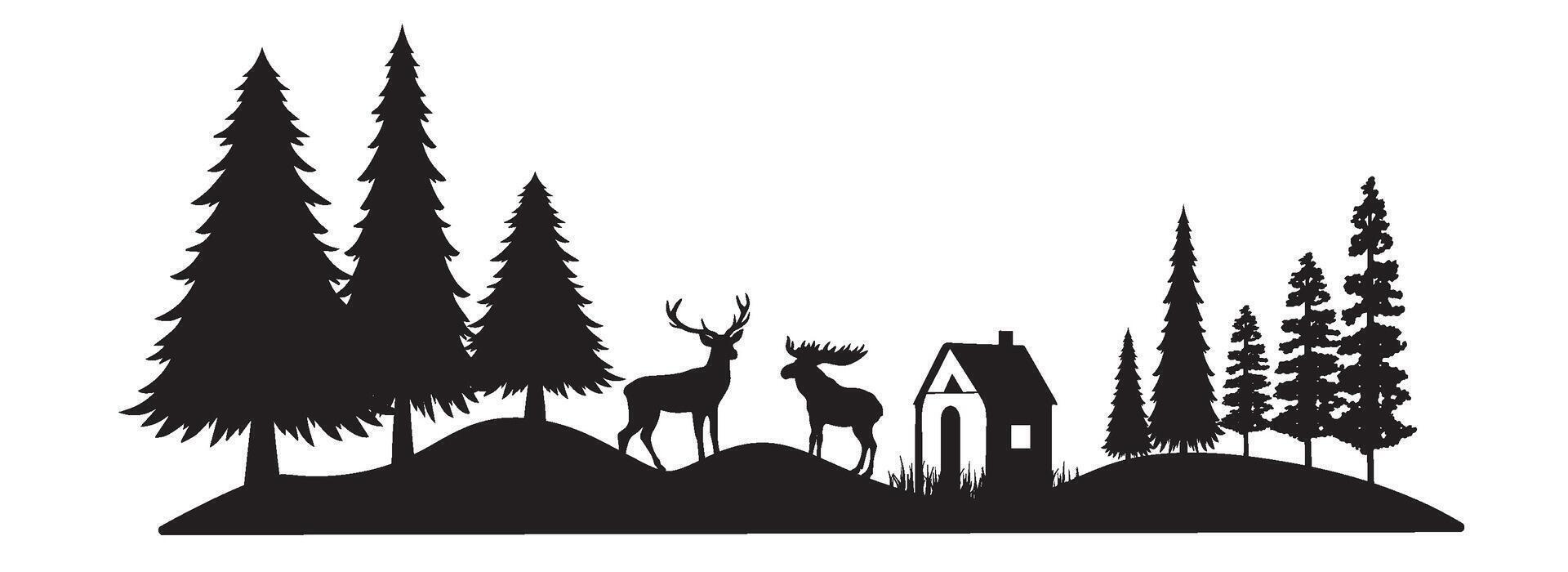 Christmas Wildlife SVG Design vector