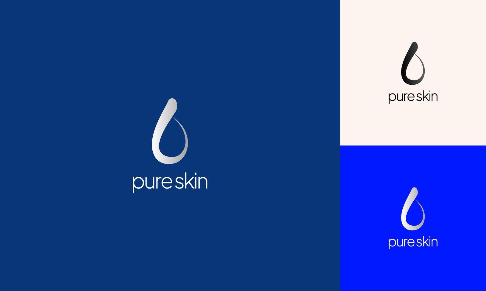 A logo for pure skin vector
