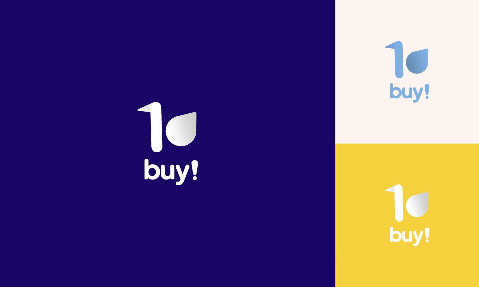 A logo for buy one, get one, and buy two vector