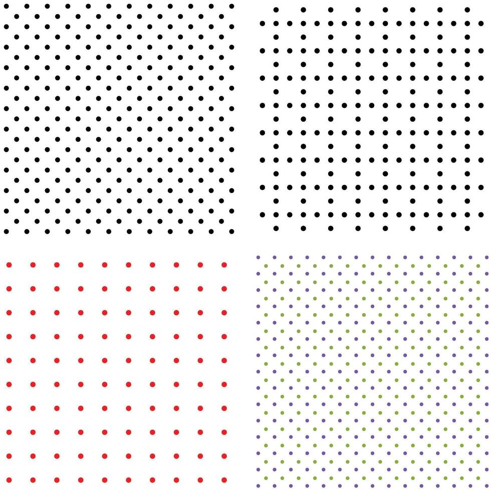 four different colored dots on white background vector
