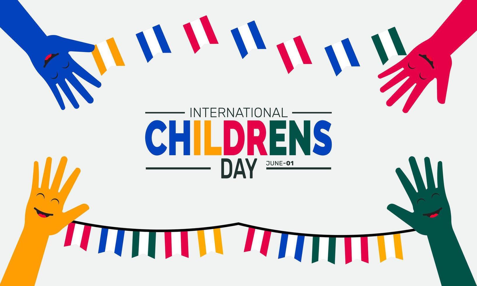 Childrens Day reminds us to protect educate and nurture every child so they can grow up safe strong and full of dreams. vector