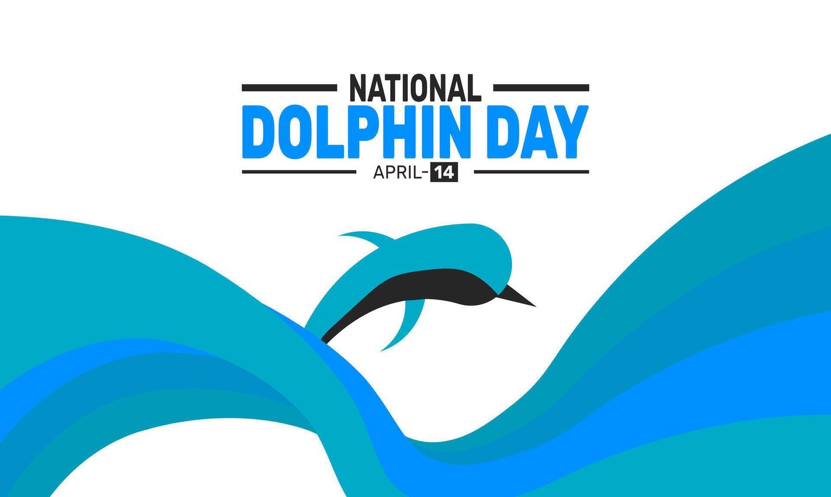 National Dolphin Day highlights the importance of dolphins in our oceans and encourages people to protect them through education and conservation. vector
