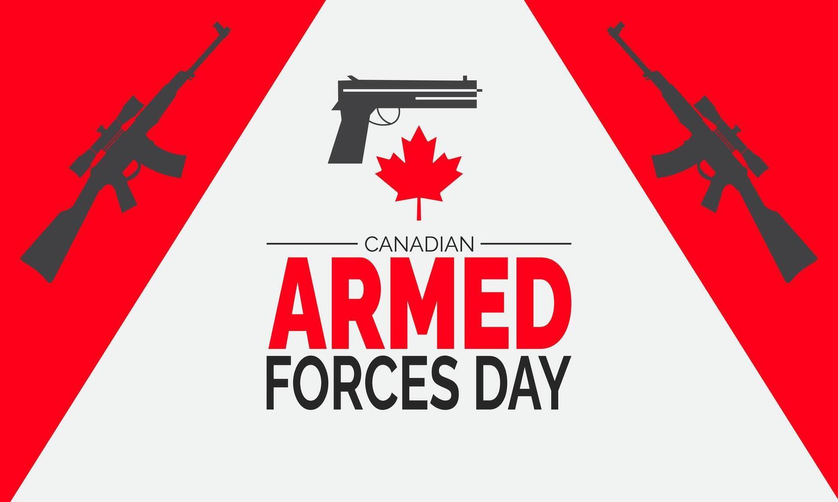 Canadian Armed Forces Day is a time to thank military members for their loyalty duty and service to the safety and security of Canada vector