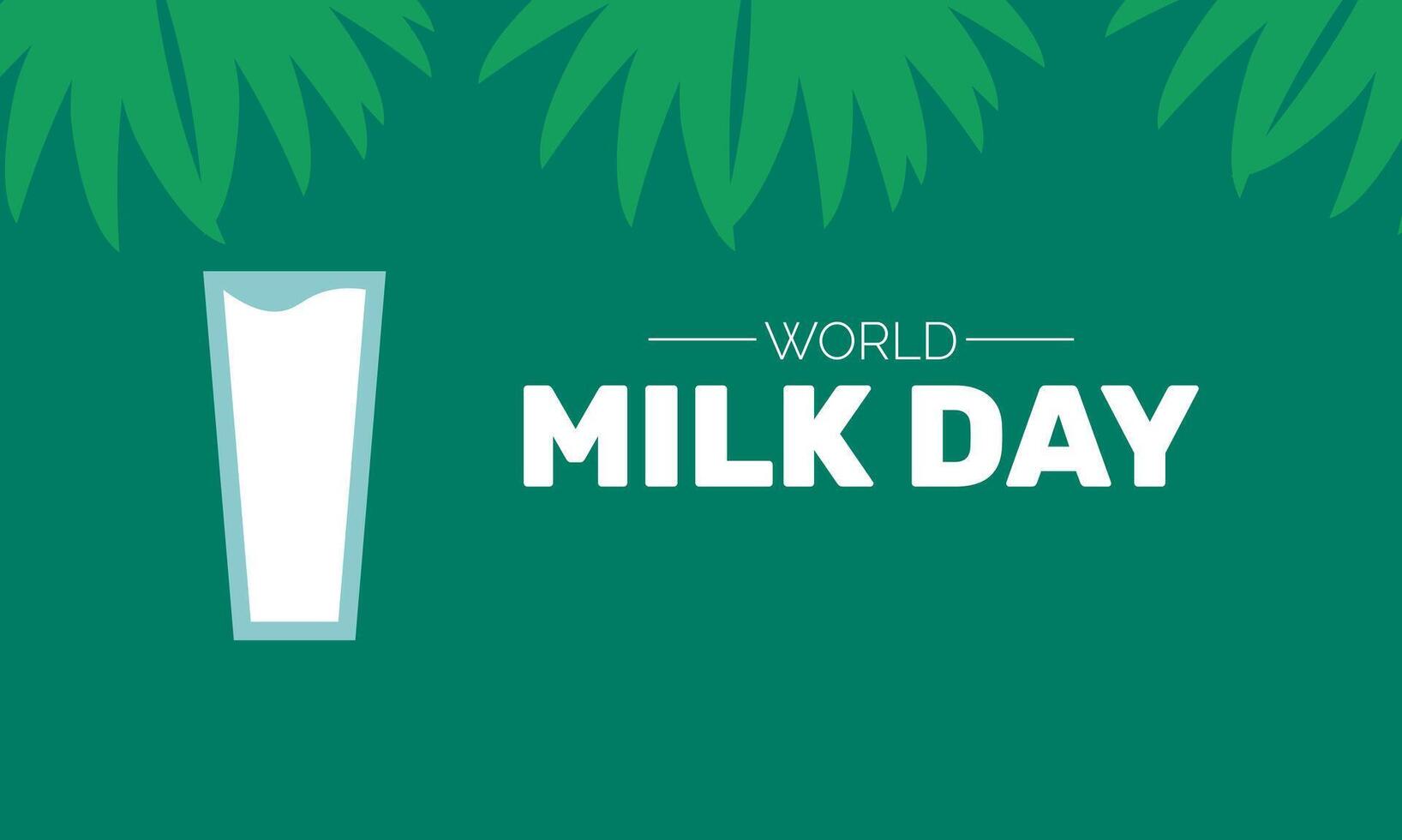 World Milk Day brings attention to the hard work of dairy farmers and the journey of milk from farm to table promoting quality and hygiene in production vector