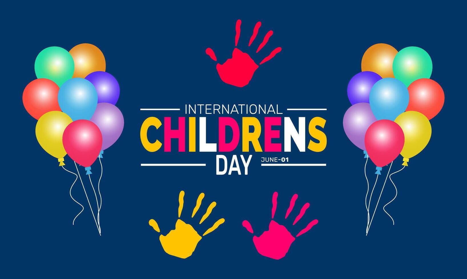 International Childrens Day promotes kindness equality and opportunities for every child no matter where they live. vector