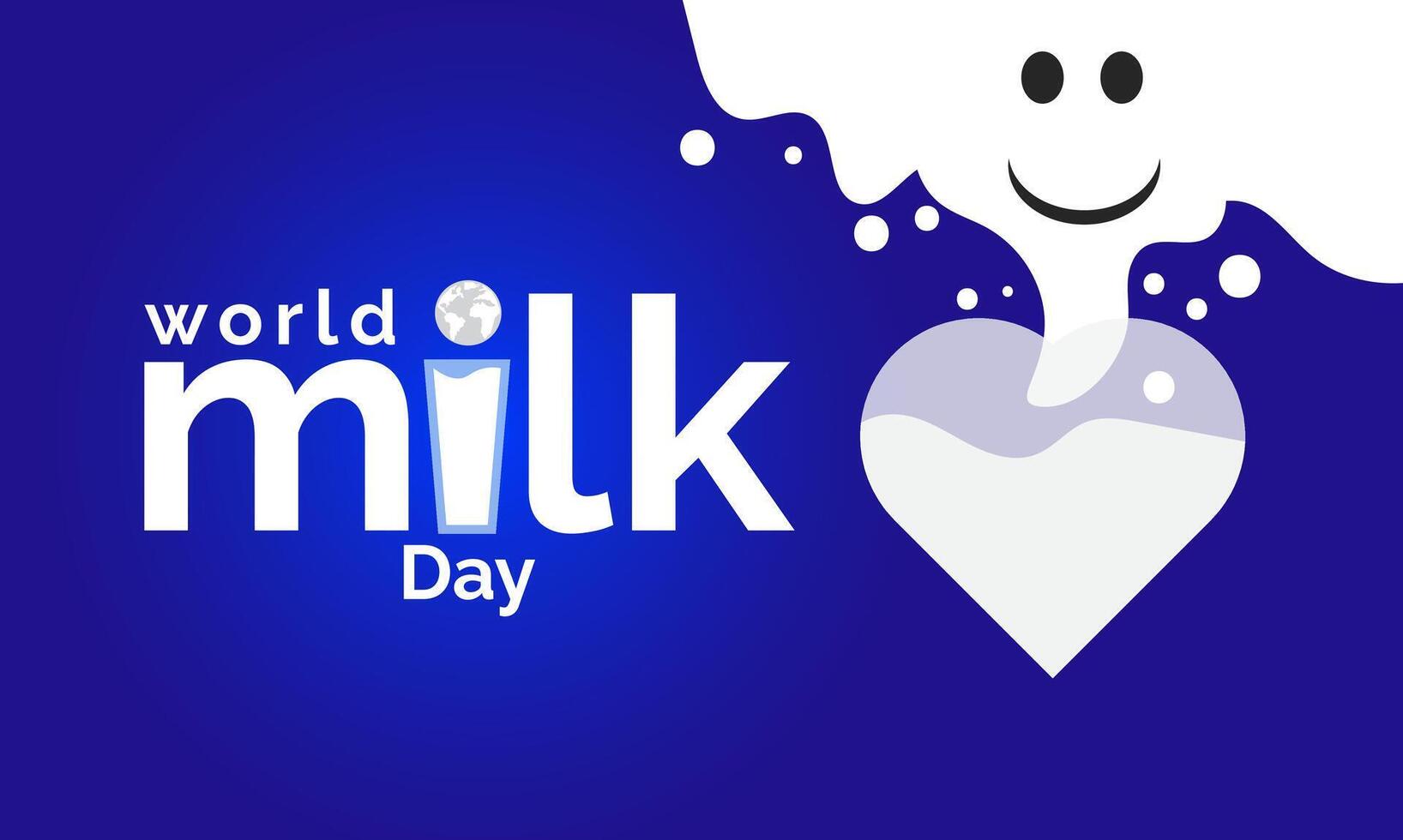 World Milk Day celebrates the importance of milk in our daily lives and promotes awareness about its nutritional value and health benefits for all ages vector