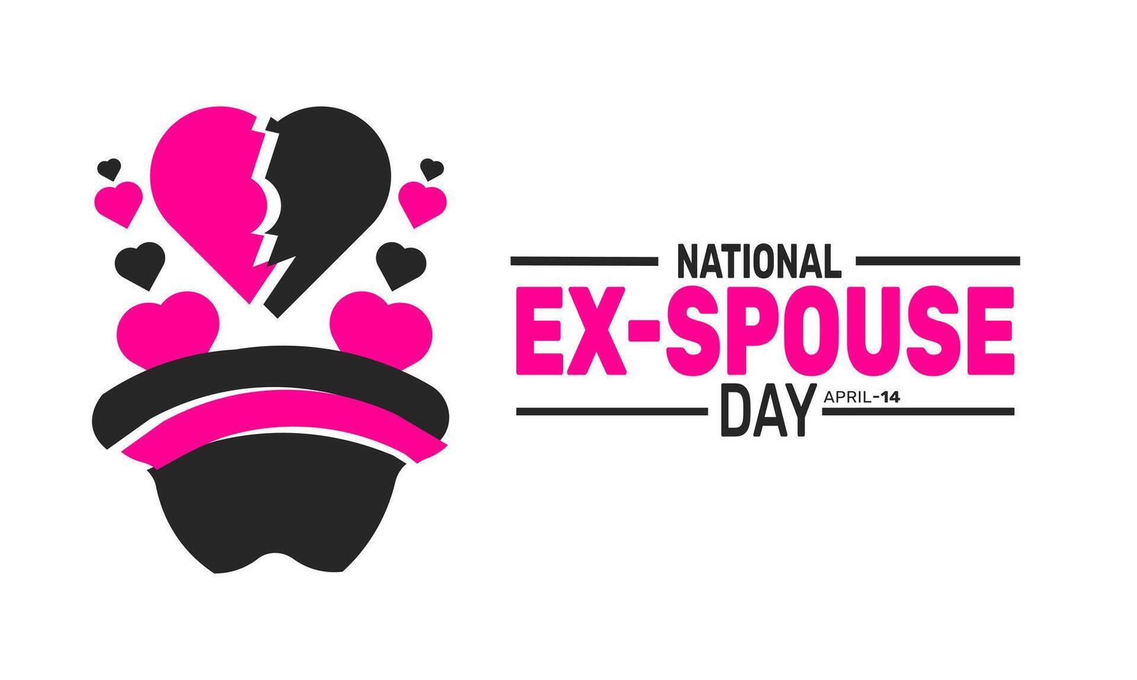 National Ex Spouse Day is for acknowledging the role your ex played in your journey and letting go of past anger with grace and maturity. vector