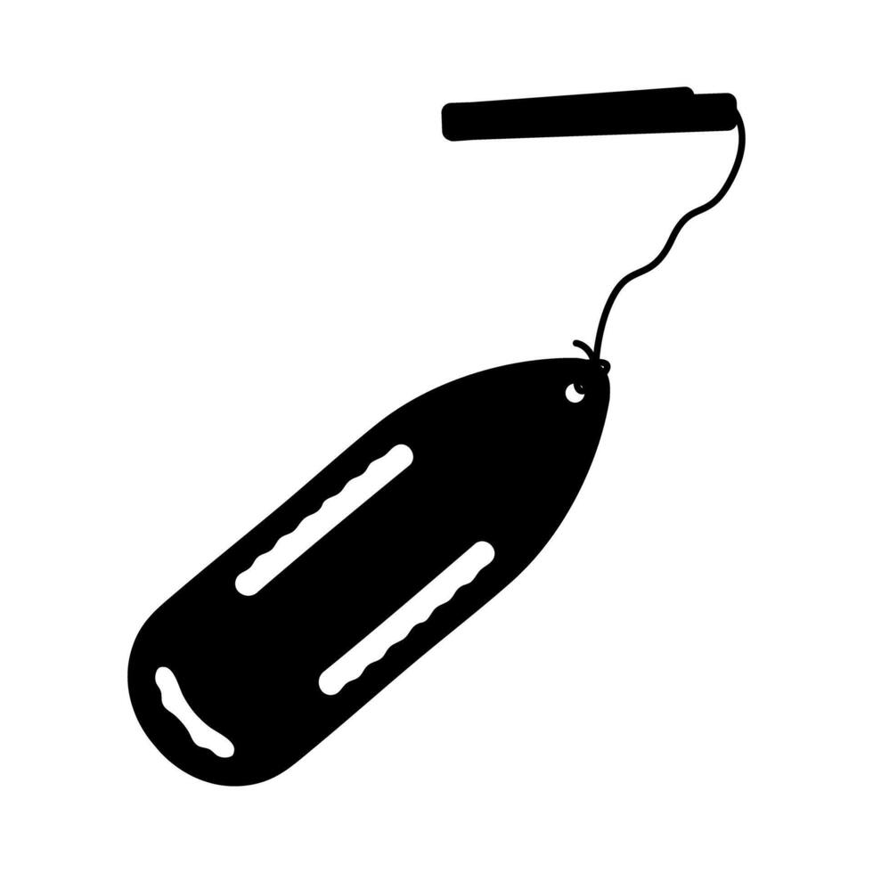 Rescue boy silhouette illustration vector