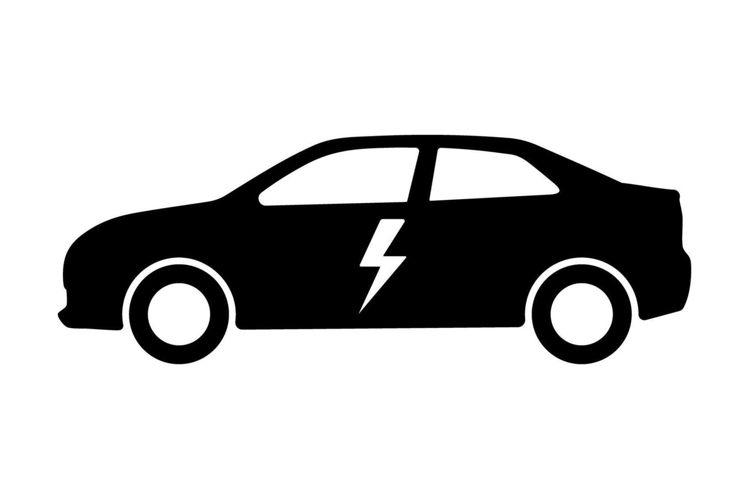 Electric car icon illustration vector
