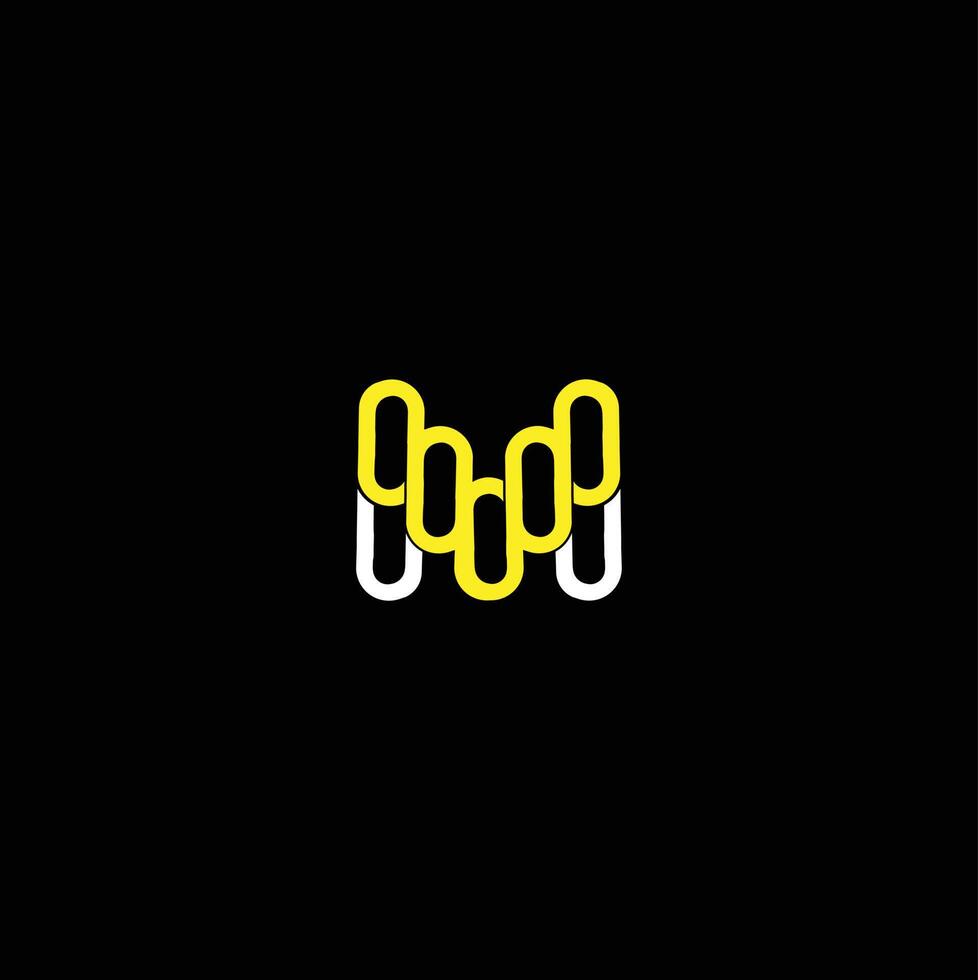 Abstract WM Interlocking Link Logo vector